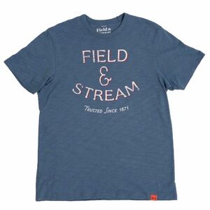 Field & Stream Stock & Trade Logo blue cotton TShirt